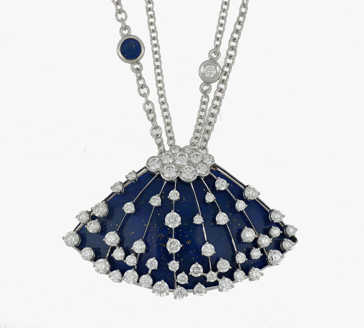 LUCCIOLA BLUE ENAMEL MEDIUM PENDANT