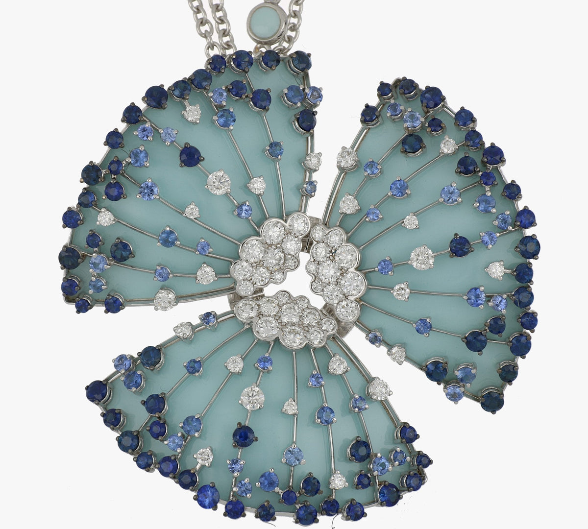 LUCCIOLA LIGHT BLUE SAPPHIRES BIG PENDANT