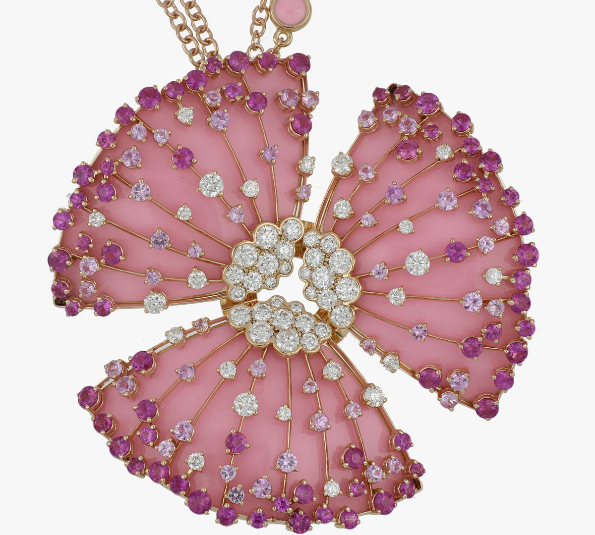 LUCCIOLA PINK SAPPHIRES BIG PENDANT