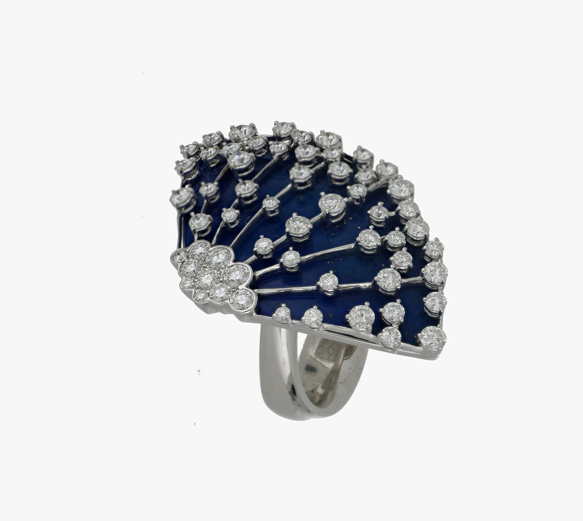 LUCCIOLA BLUE ENAMEL BIG RING