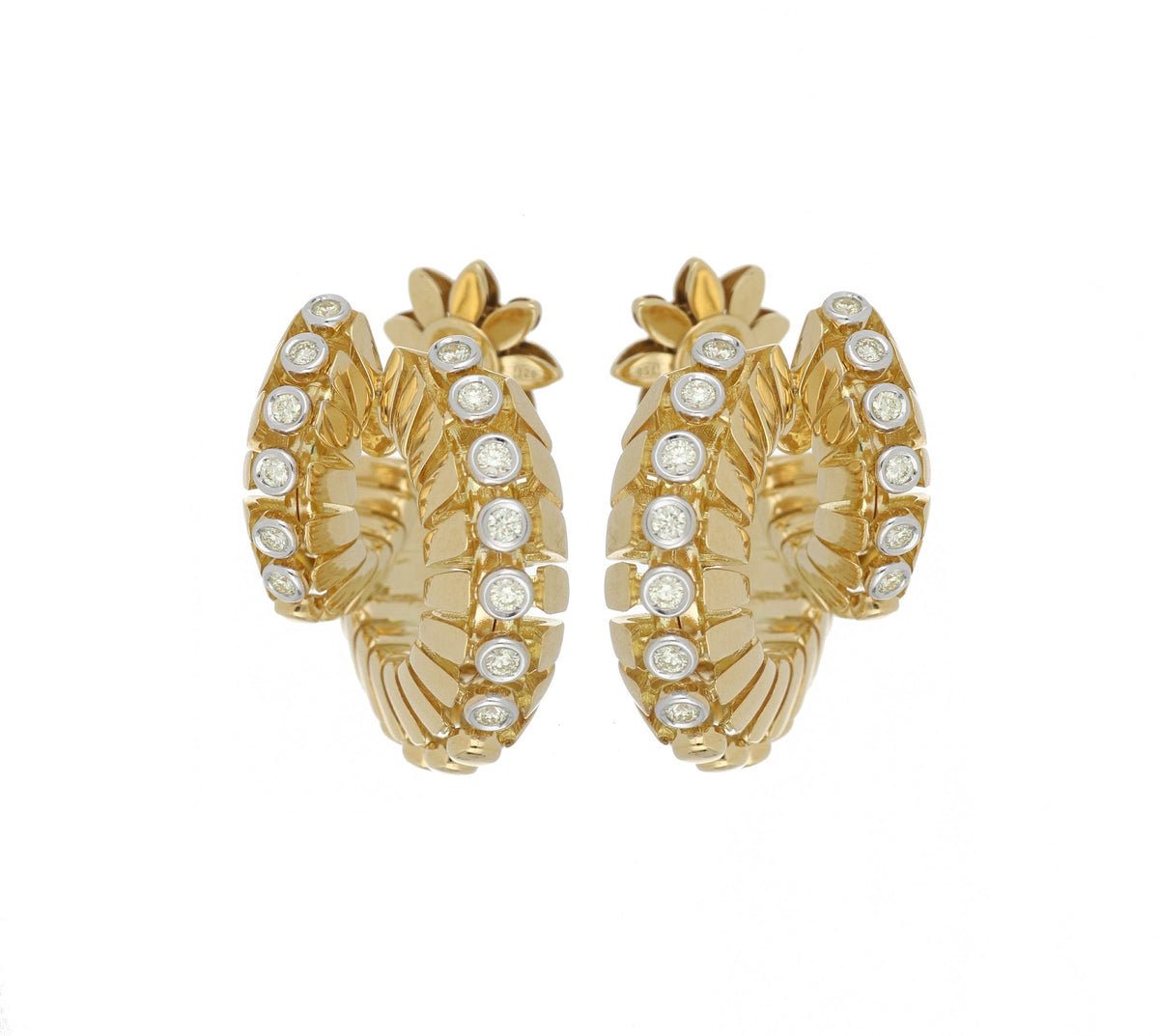 SNODO YELLOW GOLD EARRINGS