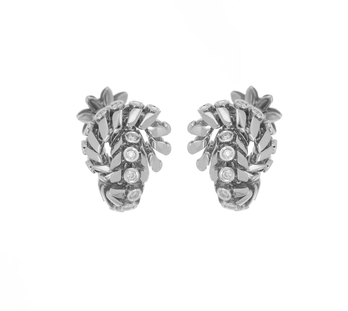SNODO SMALL WHITE GOLD EARRINGS