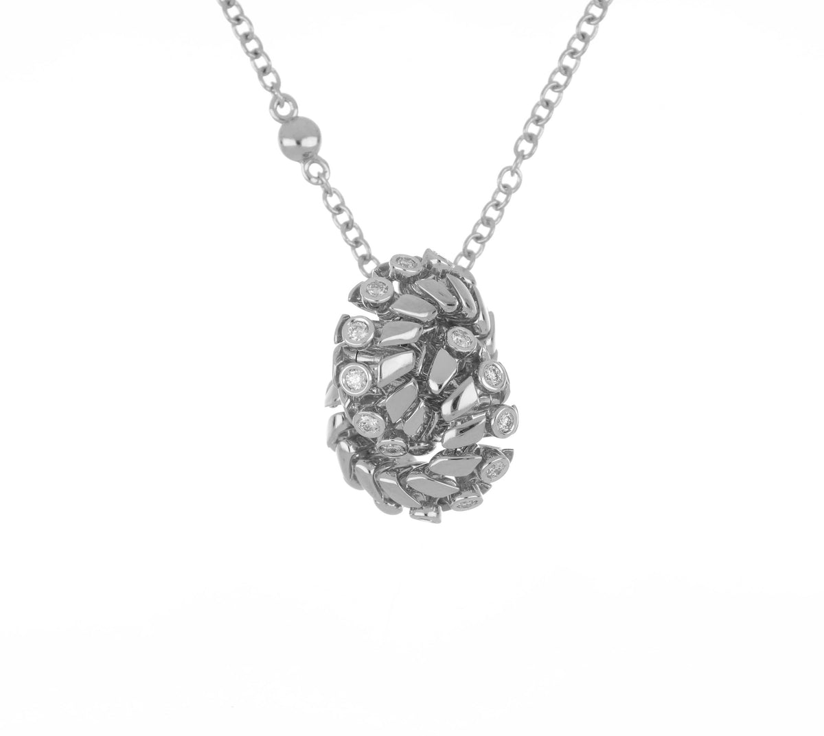 SNODO SMALL WHITE GOLD PENDANT