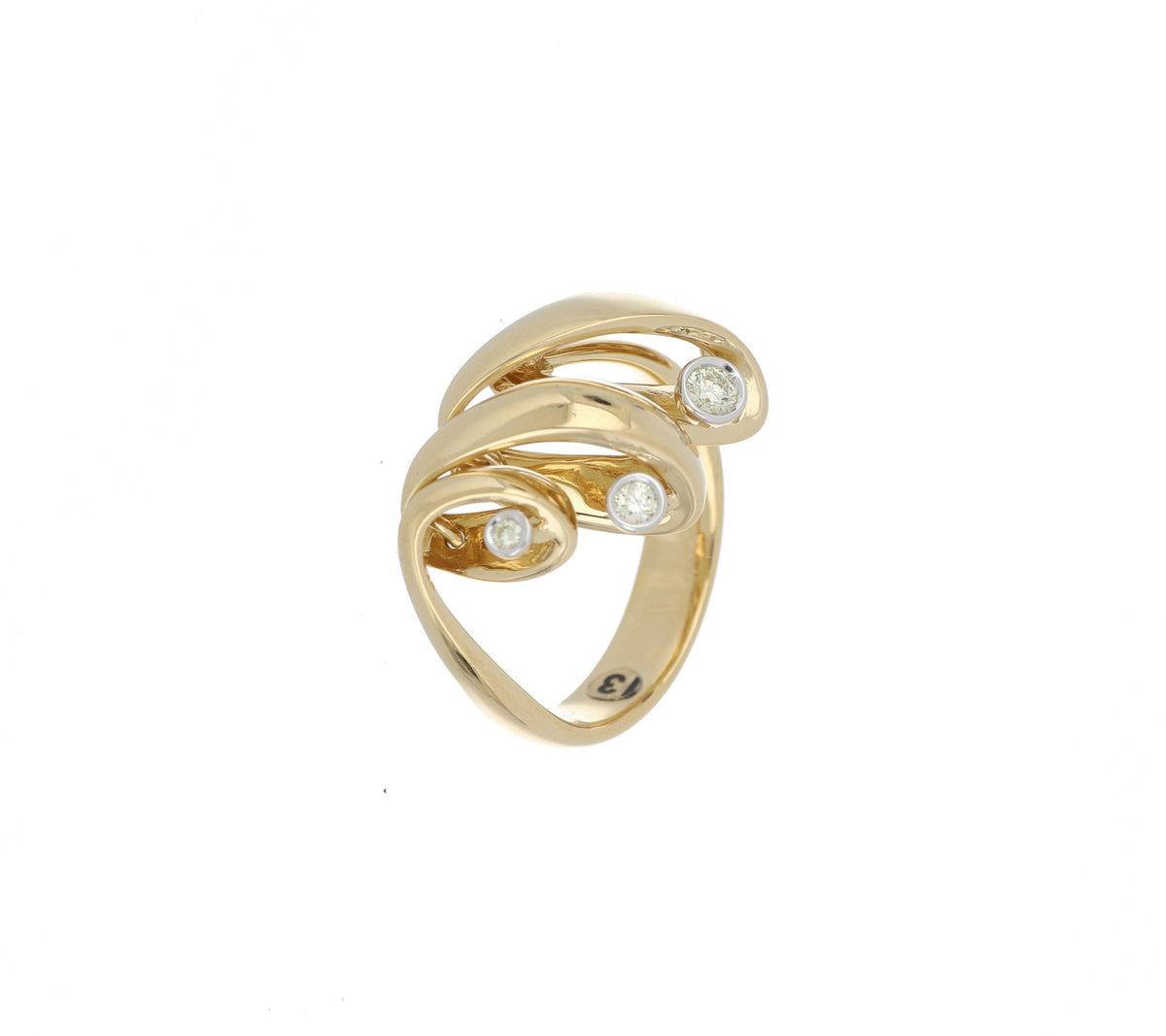 VIRGOLA SMALL YELLOW GOLD RING