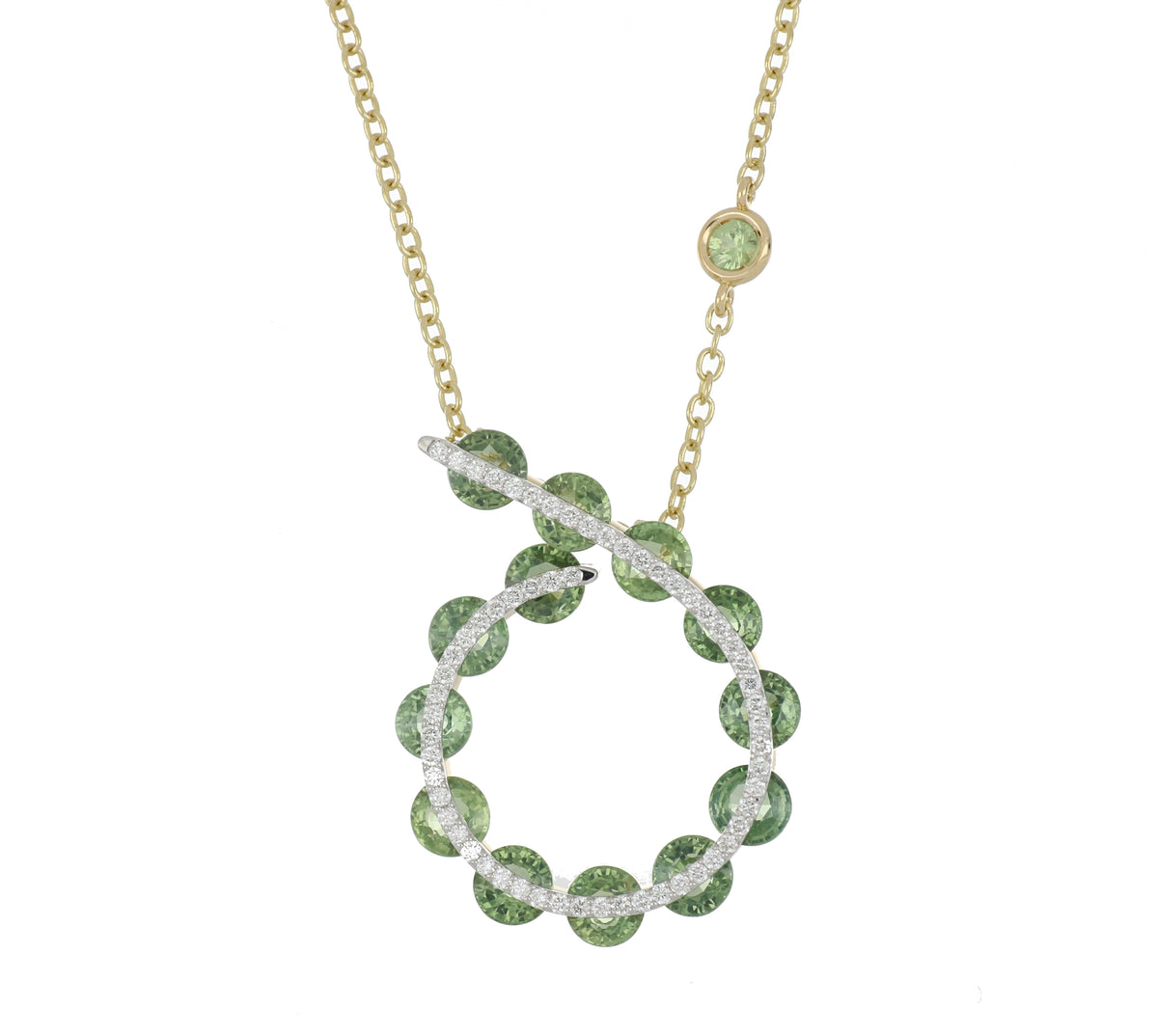 Light Green Sapphires Pendant