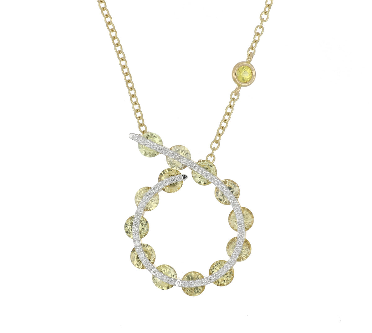 Light Yellow Sapphires Pendant