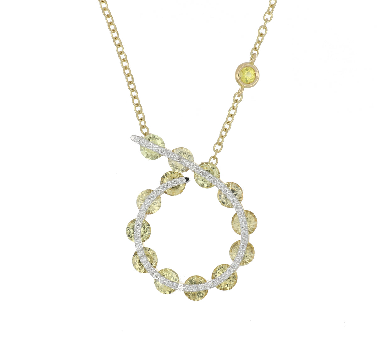 Light Yellow Sapphires Pendant