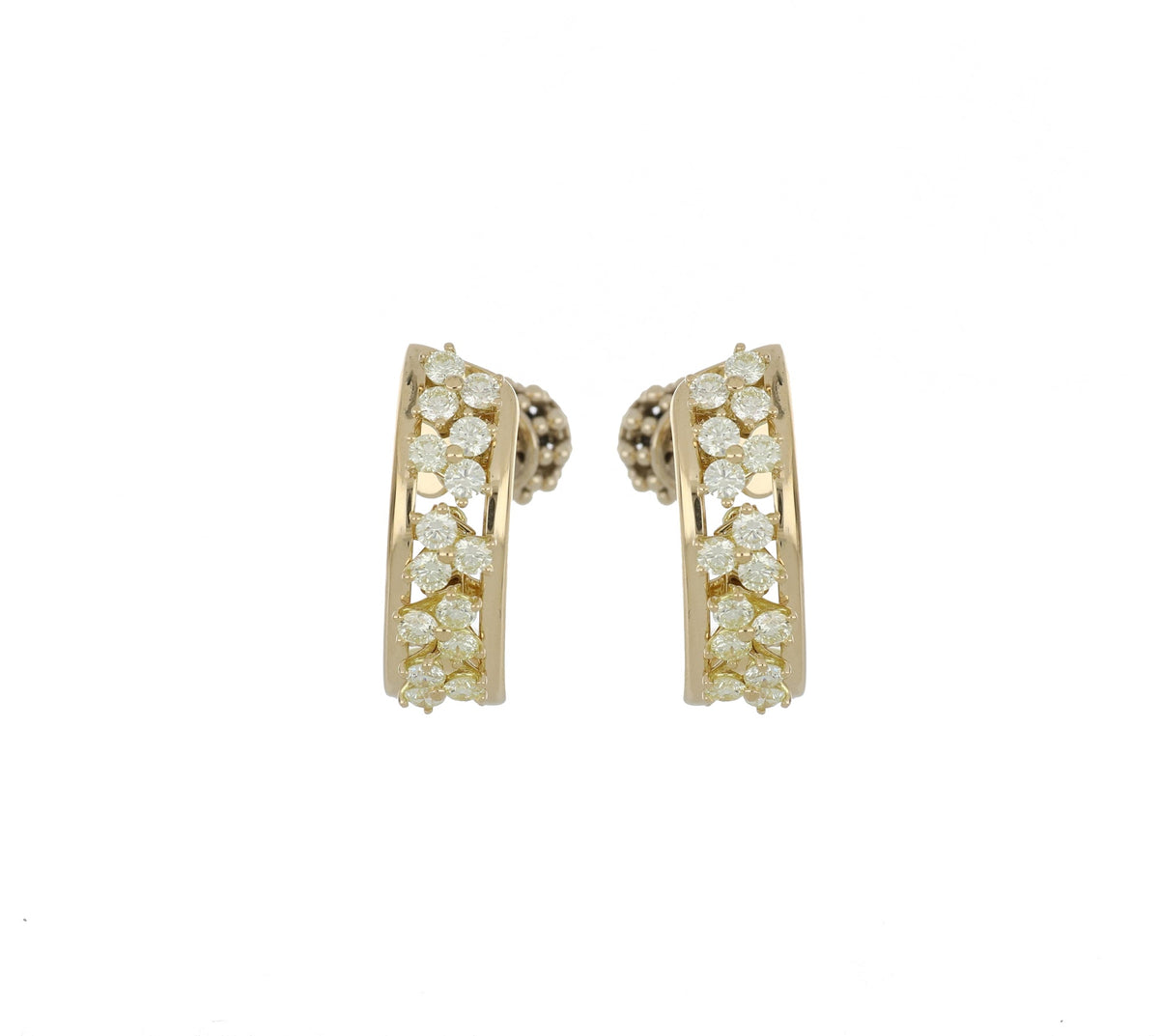 Trilly Yellow Gold Earrings