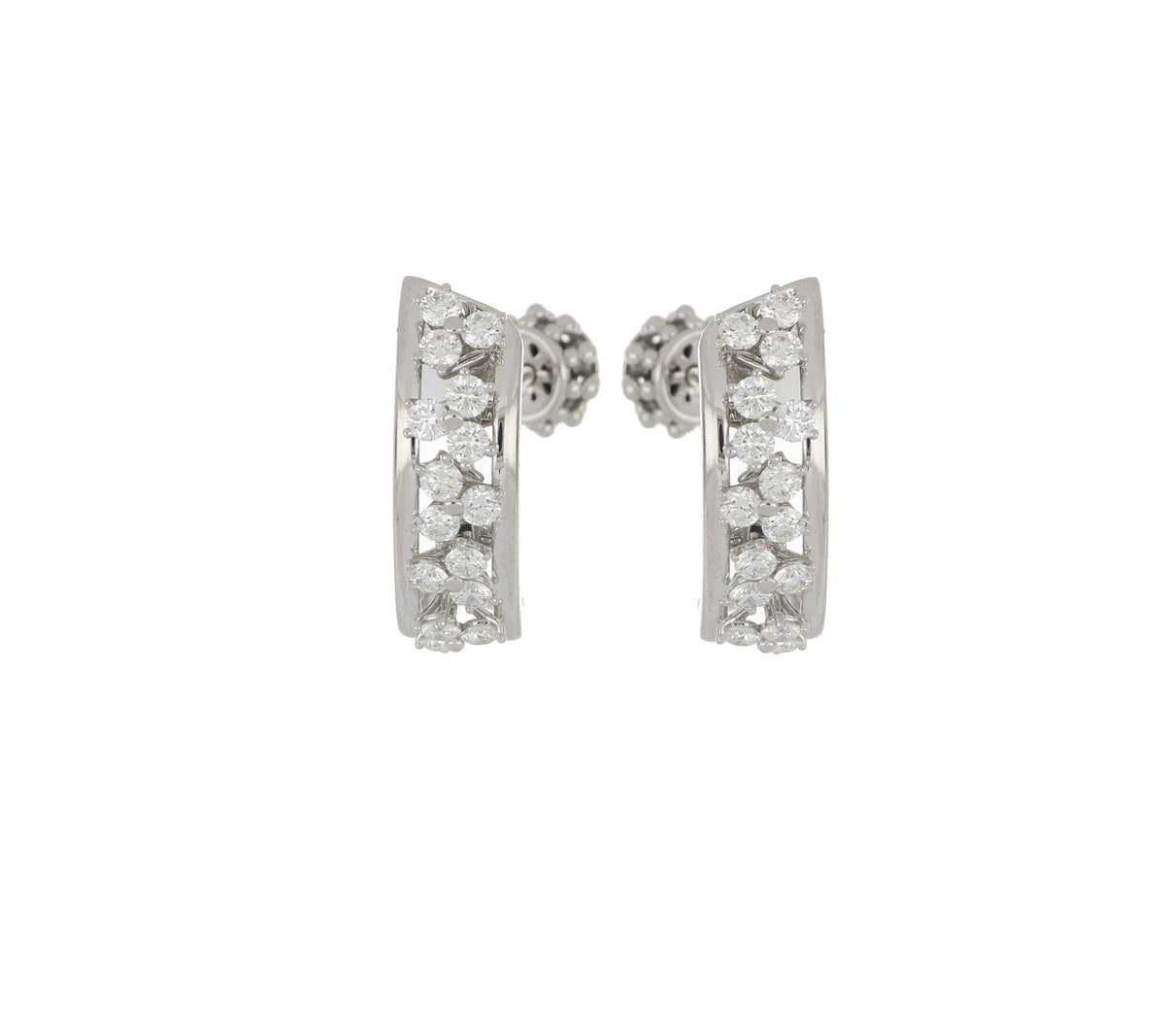 Trilly White Gold Earrings