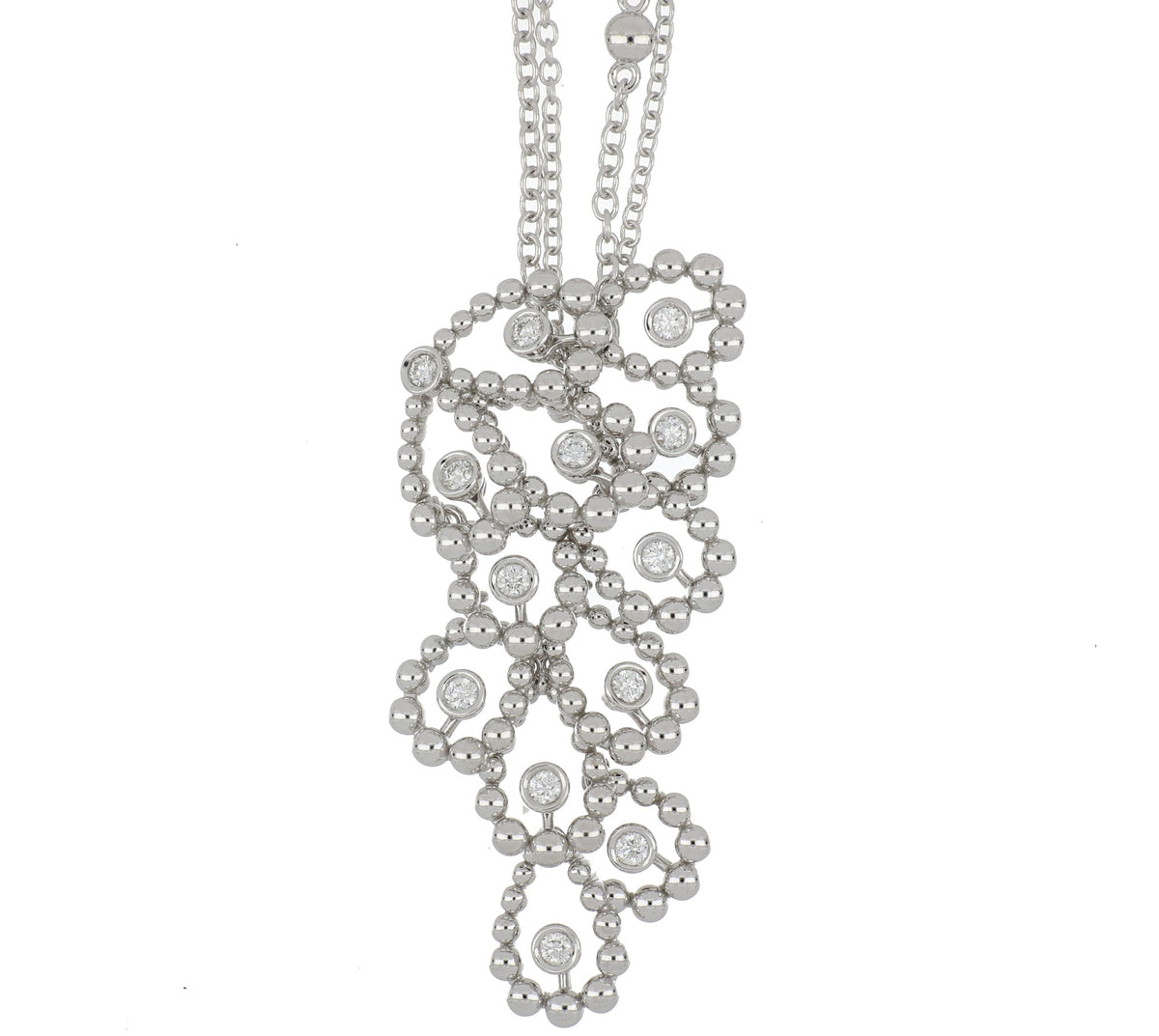 Chiacchierino Big White Gold Pendant