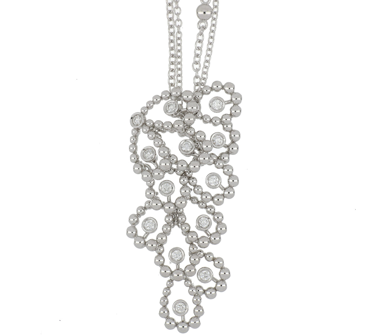 Chiacchierino Big White Gold Pendant