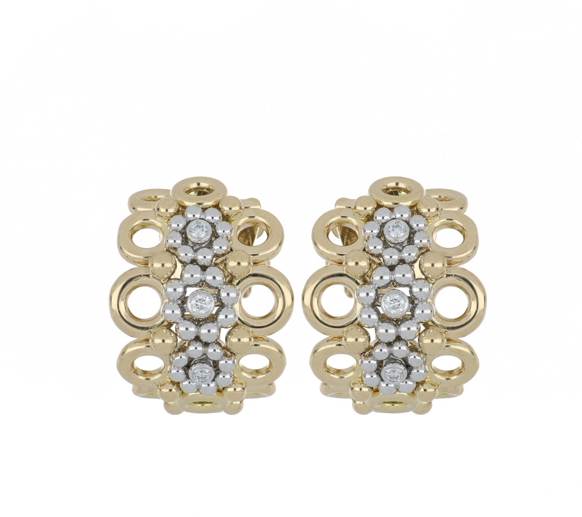 Giulio Yellow and White Gold Earrings