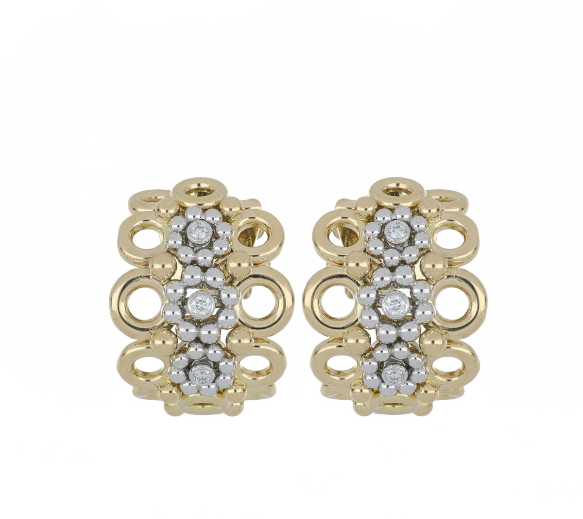 Giulio Yellow and White Gold Earrings