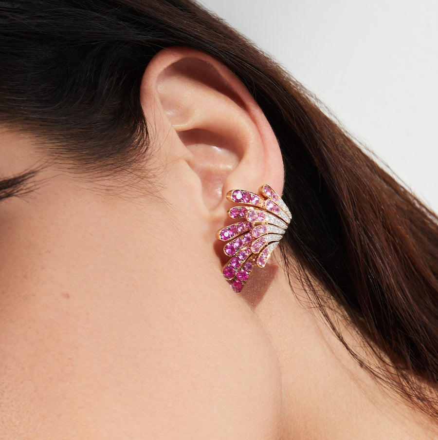 WATERFALL PINK SAPPHIRES EARRINGS
