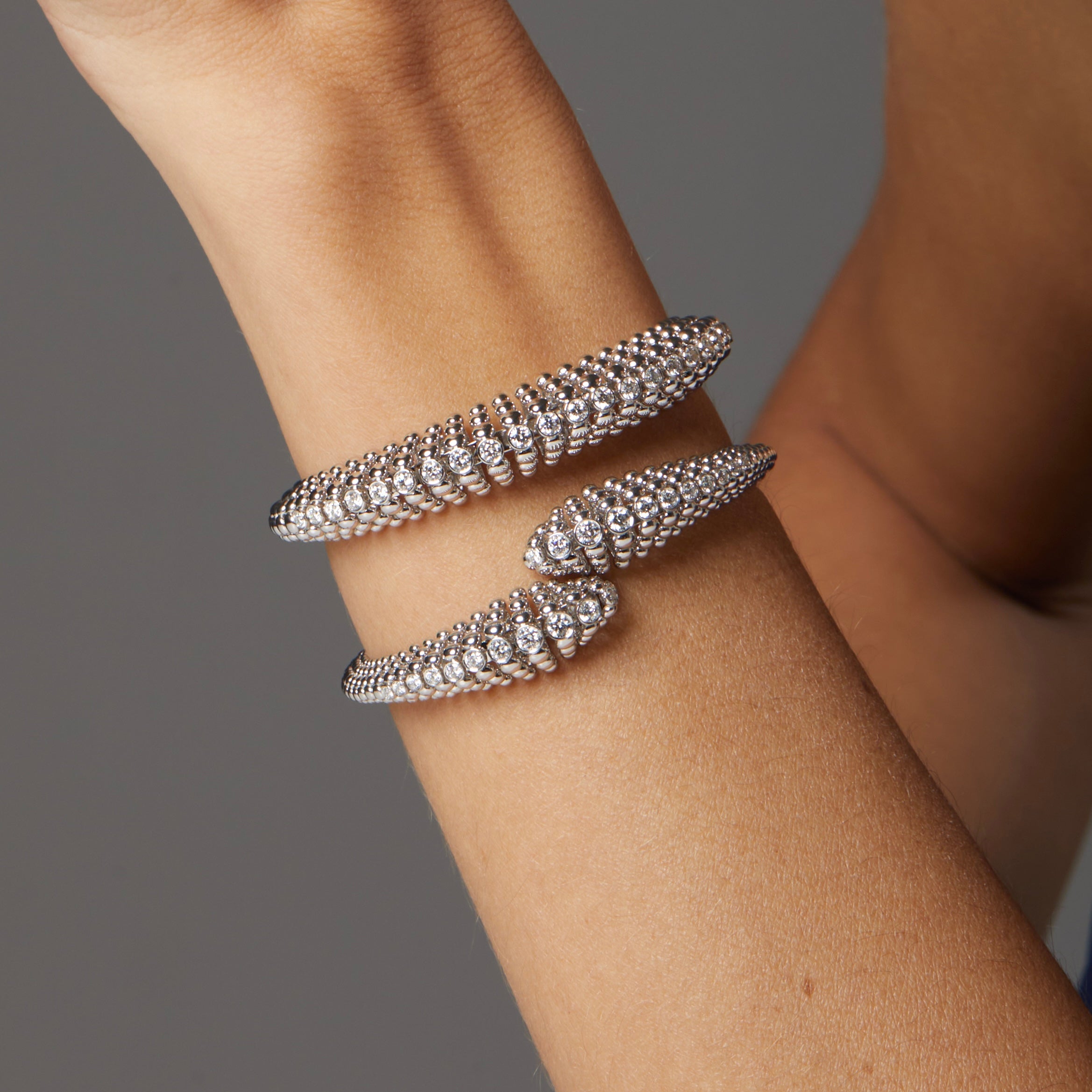 BUBBLES CONTRARIÉ WHITE GOLD BRACELET