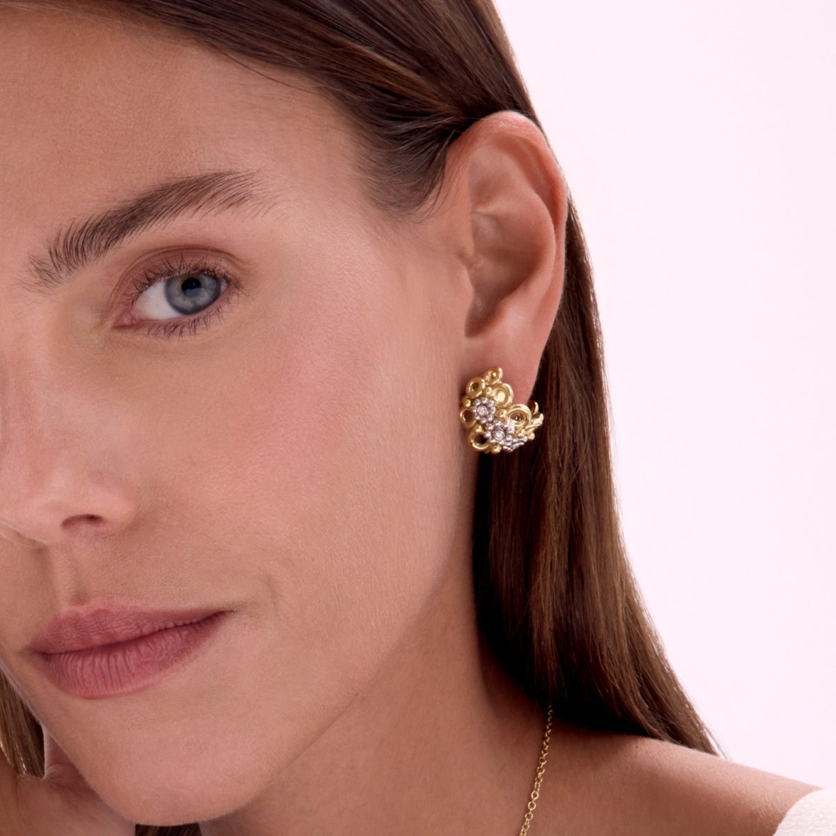 Giulio Yellow and White Gold Earrings