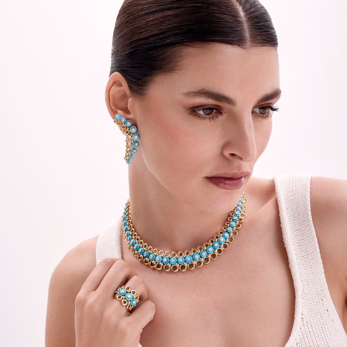 Giulio Big Turquoise Earrings