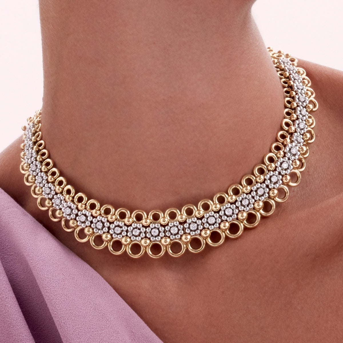 Giulio Yellow and White Gold Necklace