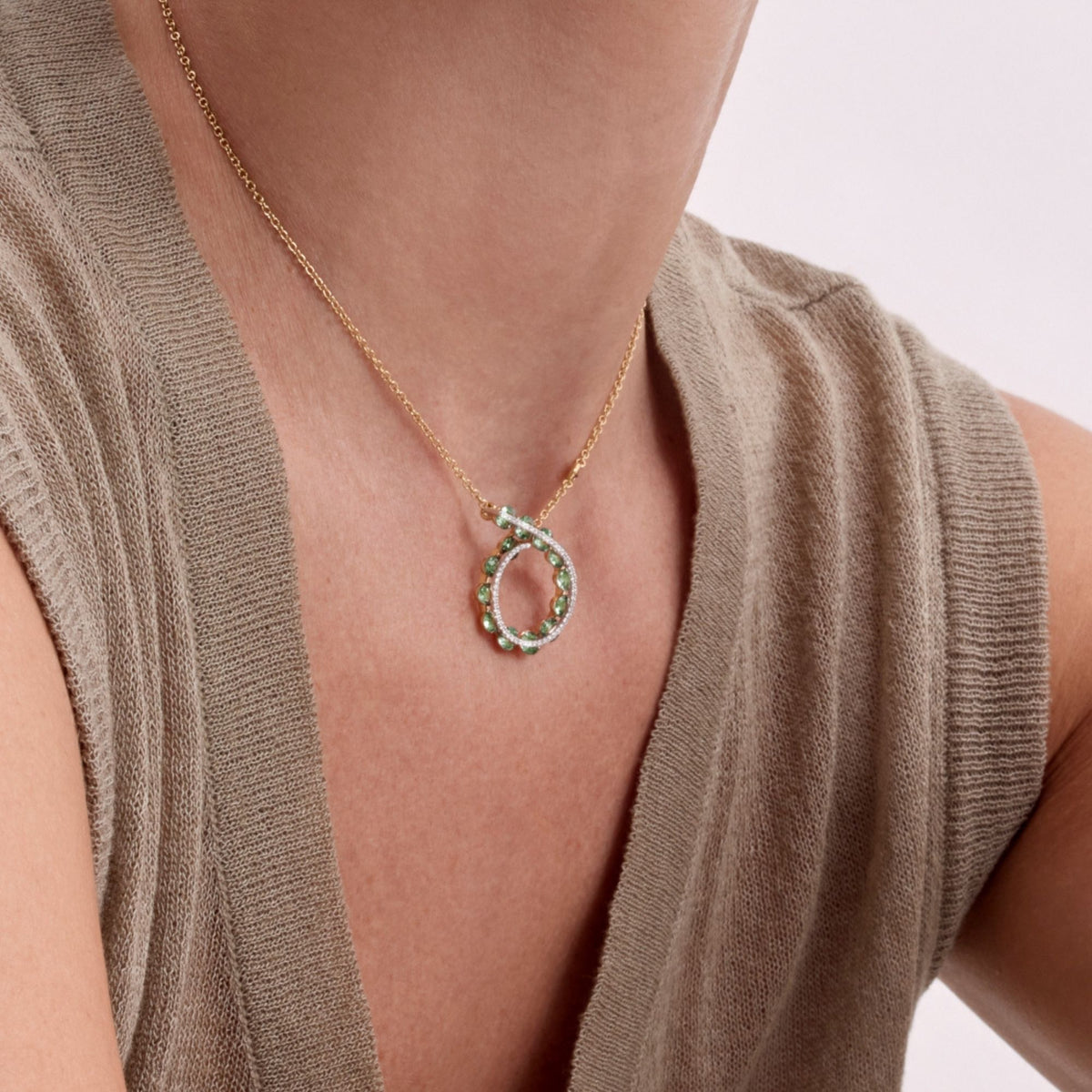 Light Green Sapphires Pendant
