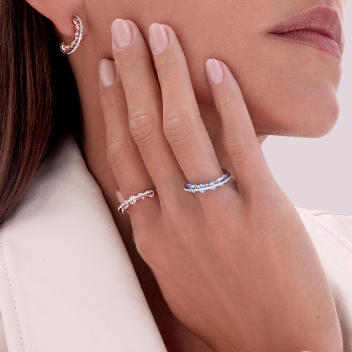 Light Pink Sapphires Ring
