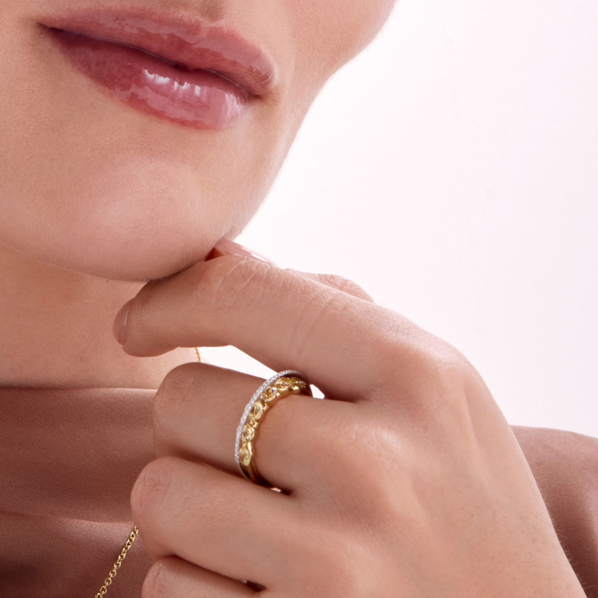 Light Yellow Sapphires Ring