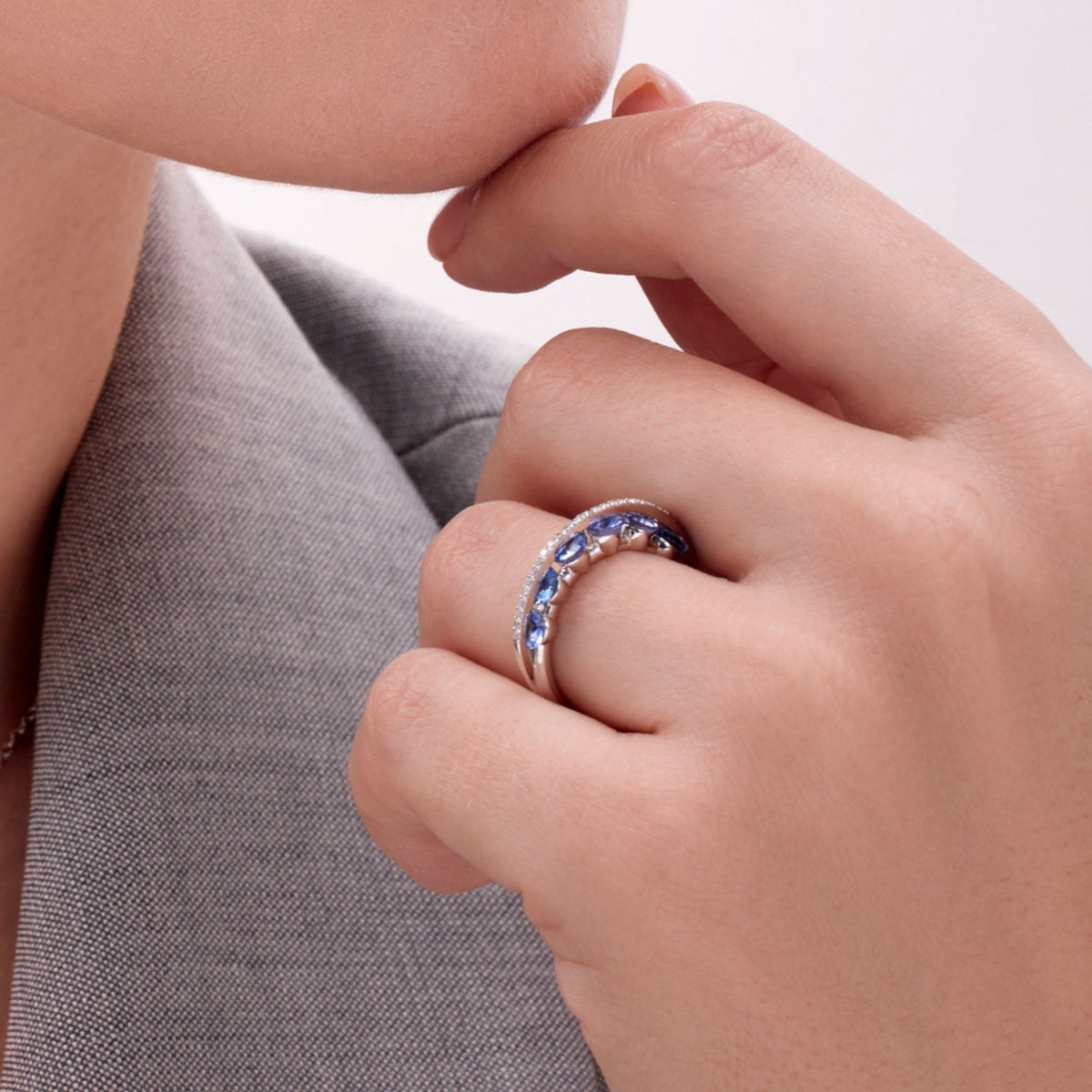 Light Blue Sapphires Ring