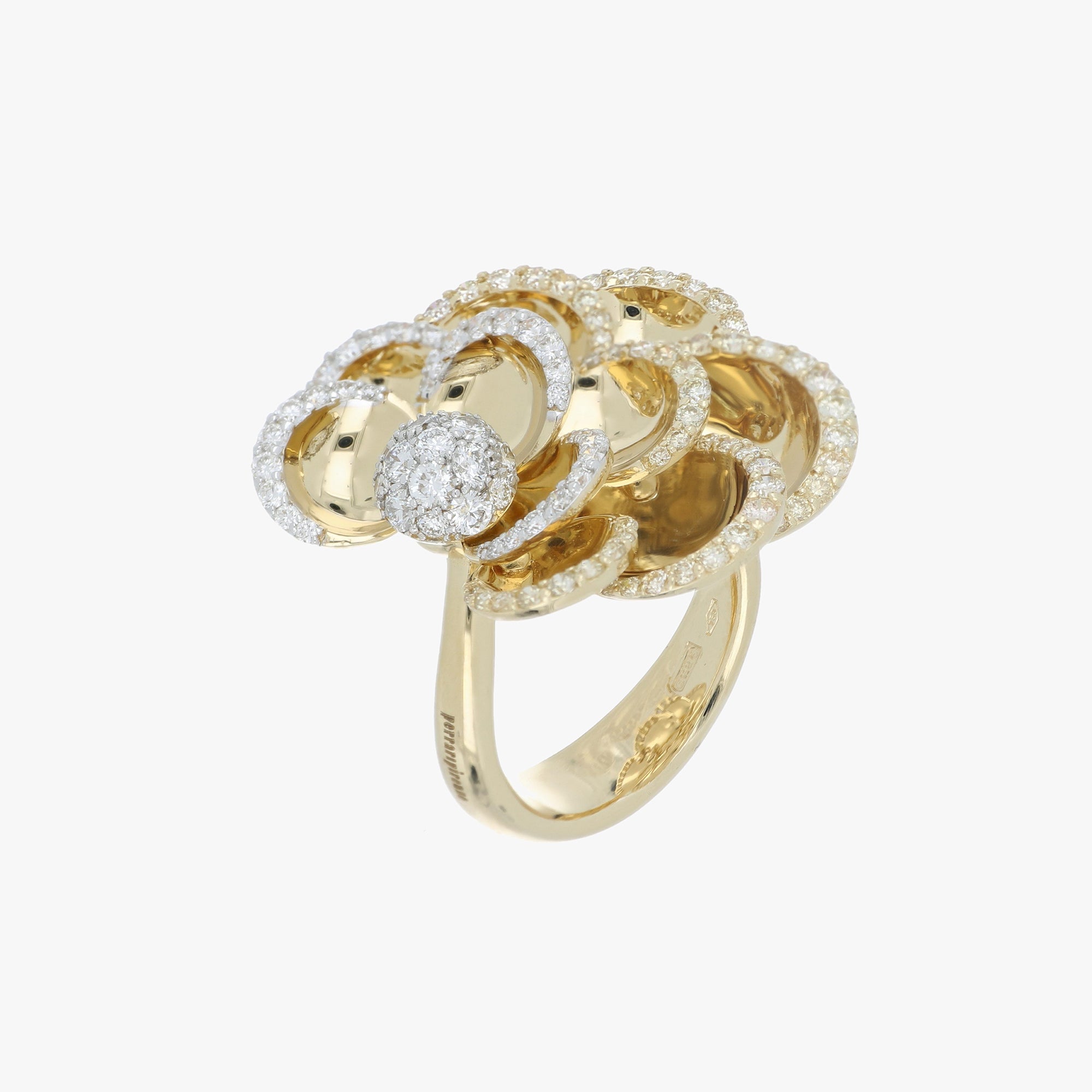 PETALS YELLOW GOLD RING