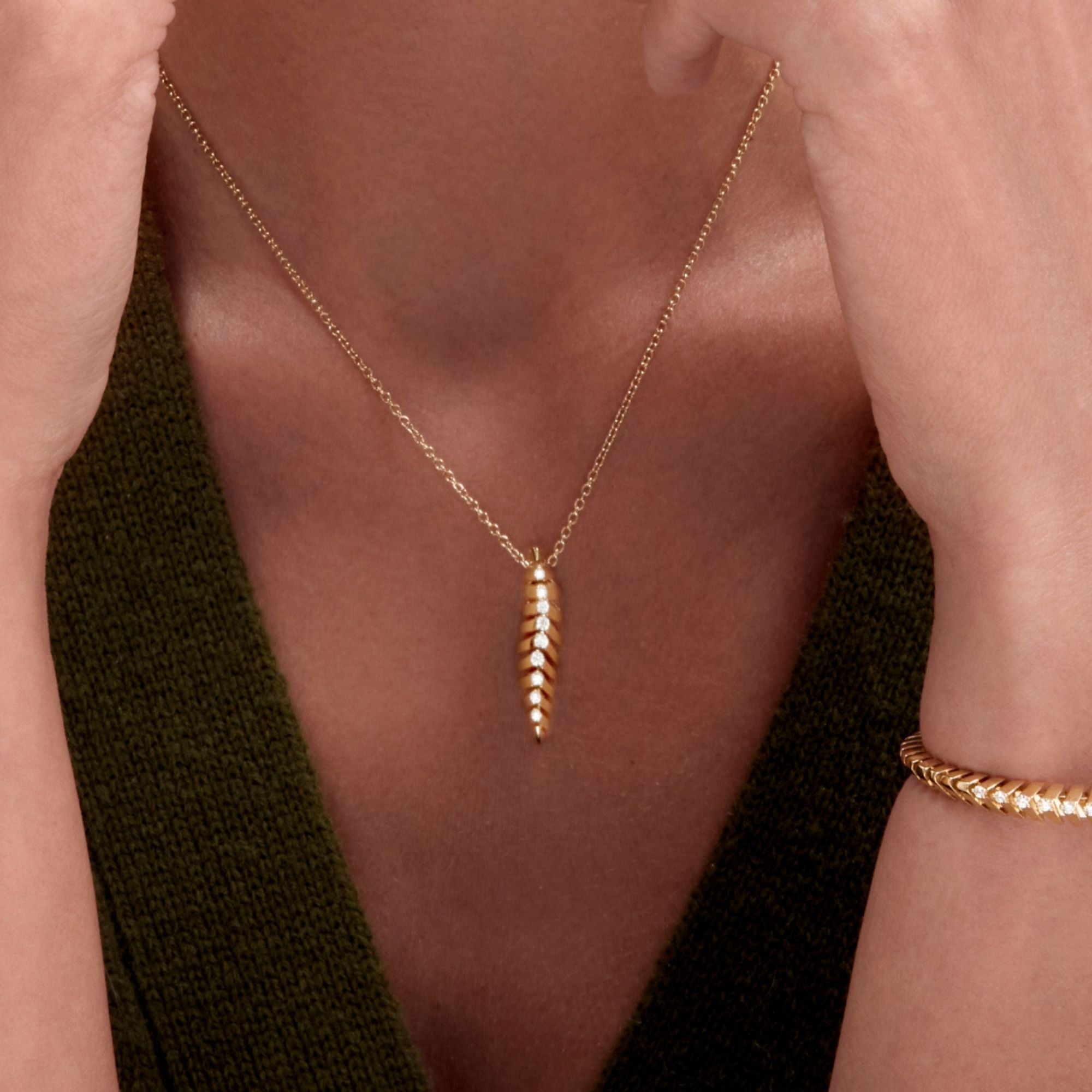 SOFFIO MINI-ME YELLOW GOLD PENDANT