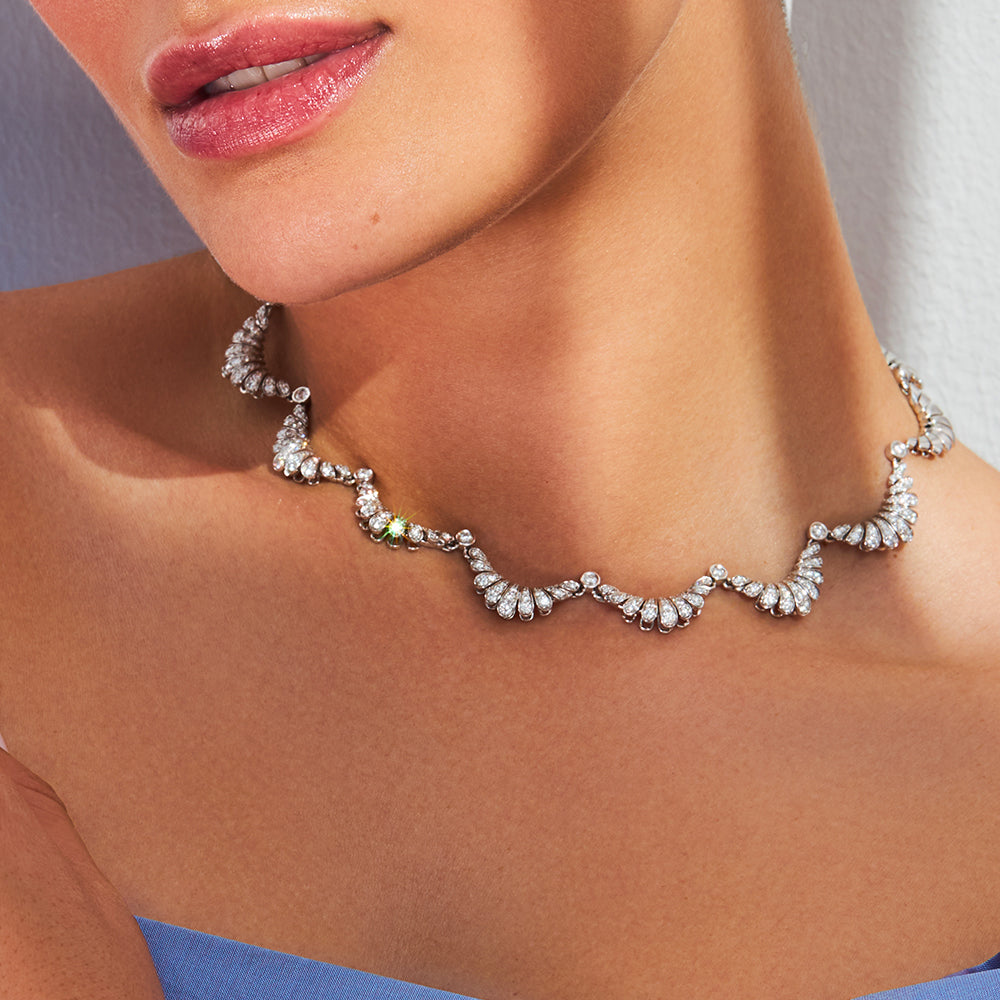 ALLEGRA WHITE GOLD NECKLACE