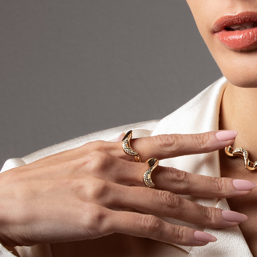 BAMBOO ROSE GOLD RING