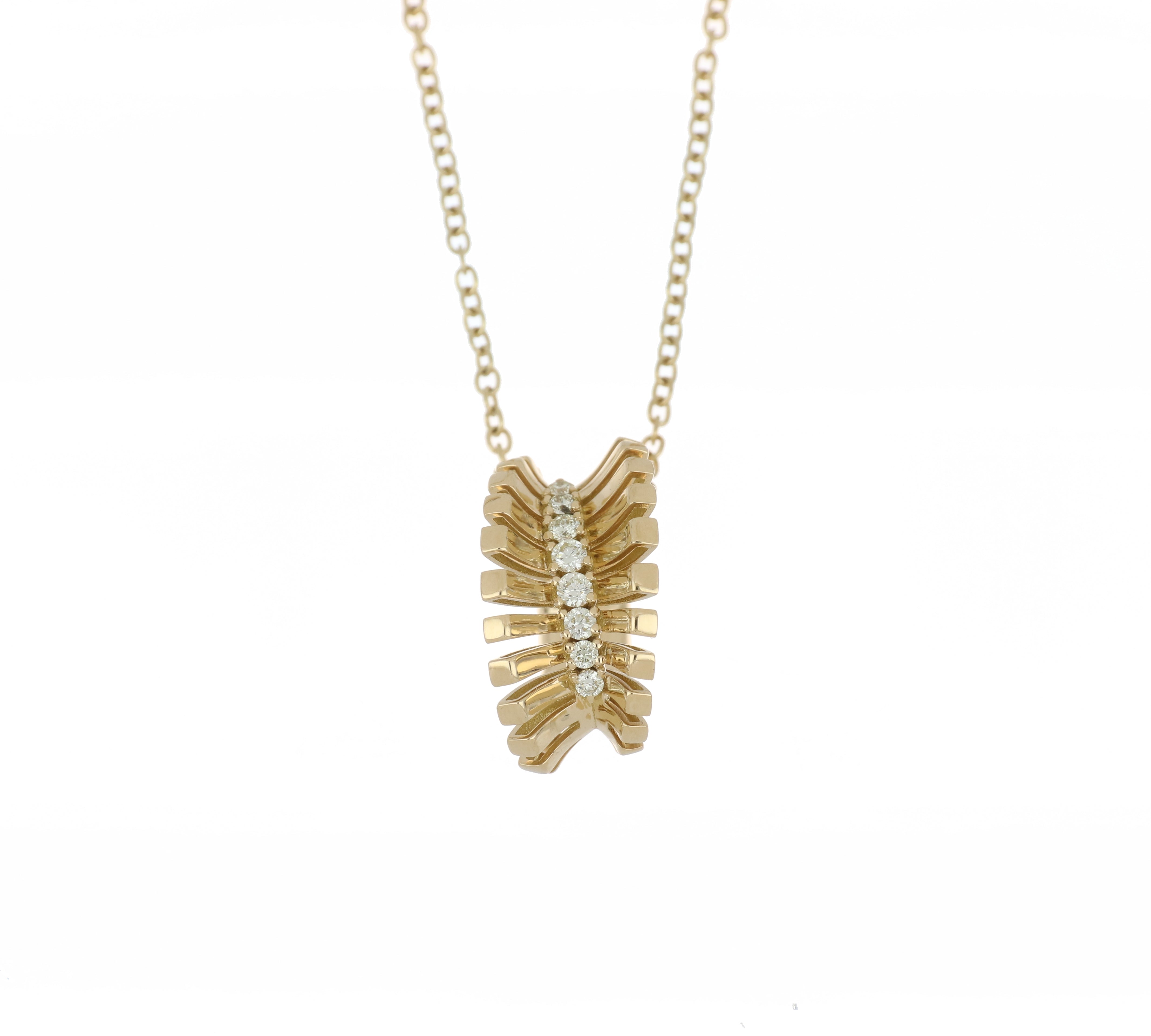 SOFFIO MINI-ME YELLOW GOLD PENDANT