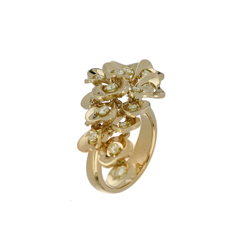 EDERA DANGLING YELLOW GOLD RING