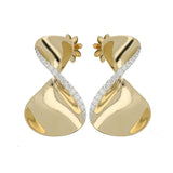 ELICA CURLY YELLOW GOLD EARRINGS