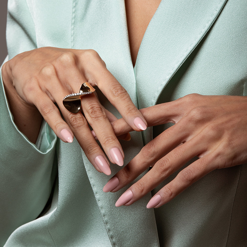 ELICA CURLY YELLOW GOLD RING