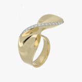 ELICA CURLY YELLOW GOLD RING