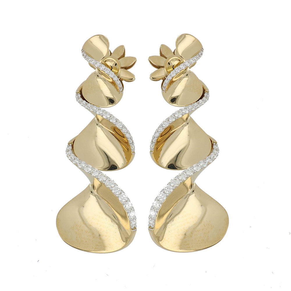 ELICA MEDIUM YELLOW GOLD EARRINGS