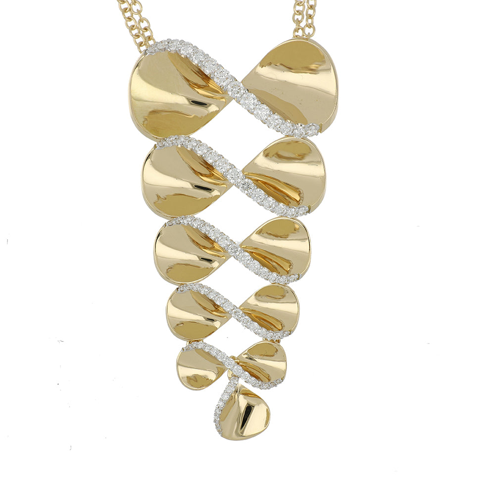 ELICA LONG YELLOW GOLD PENDANT