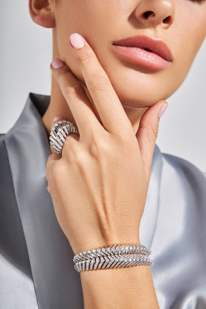 SOFFIO WHITE GOLD DIAMOND PAVÉ BRACELET