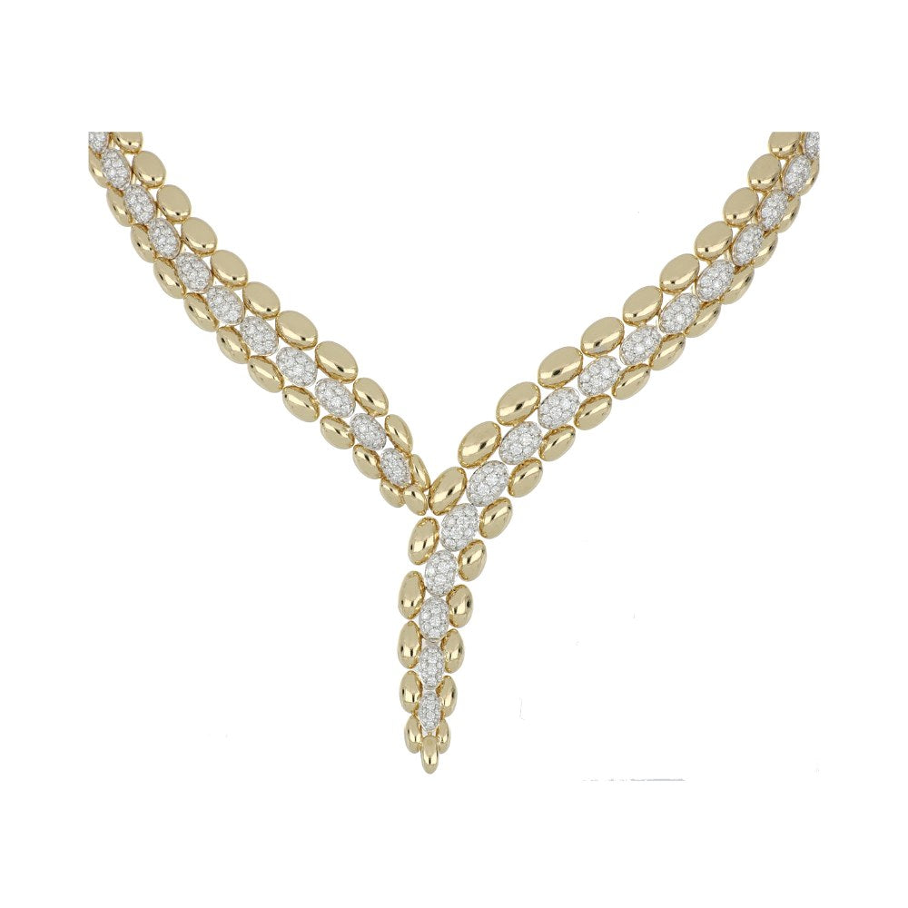 SOLEGIRA YELLOW GOLD DIAMONDS NECKLACE