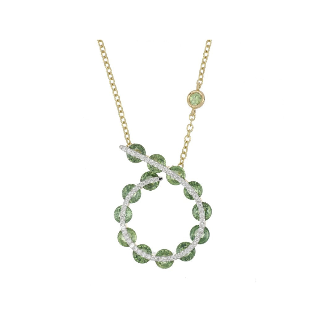 Light Green Sapphires Pendant