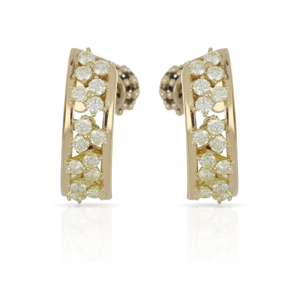 Trilly Yellow Gold Earrings