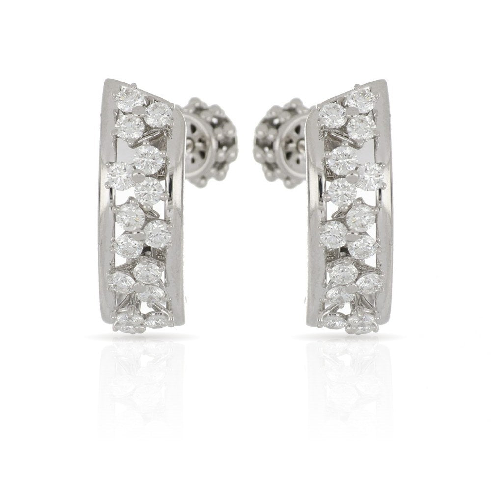 Trilly White Gold Earrings