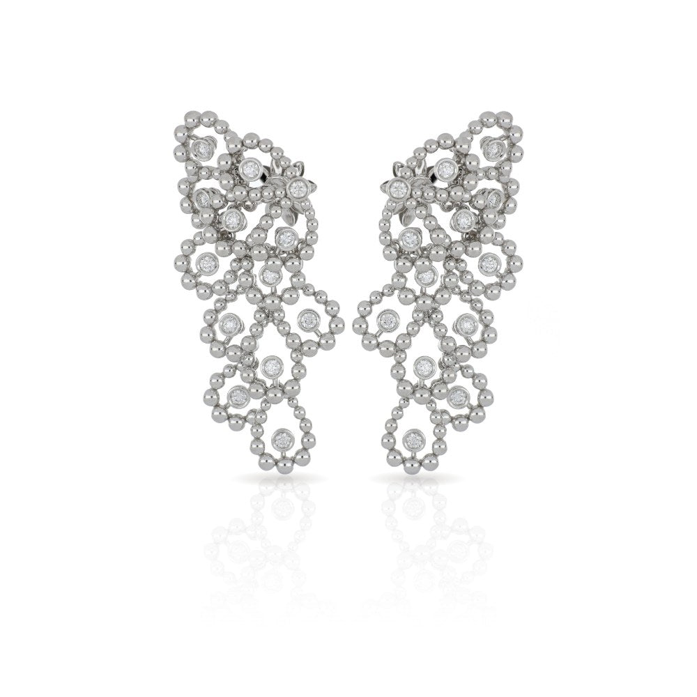 Chiacchierino Big White Gold Earrings