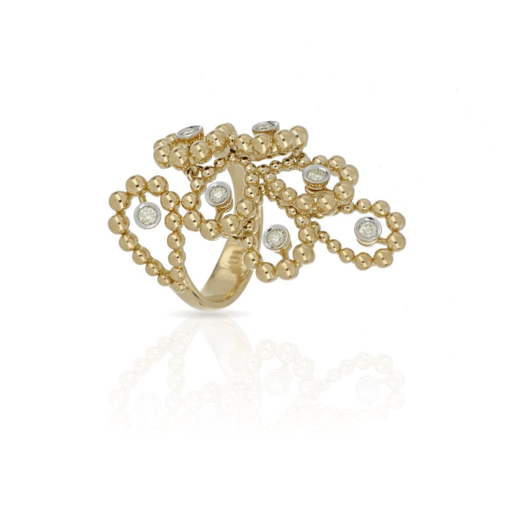 Chiacchierino Big Yellow Gold Ring