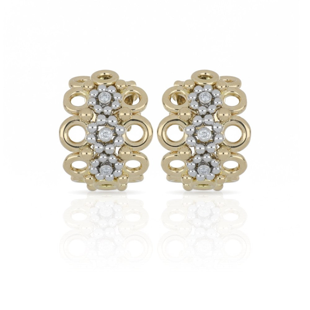 Giulio Yellow and White Gold Earrings