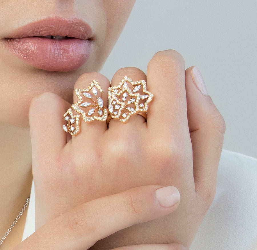 FROZEN RING ROSE GOLD