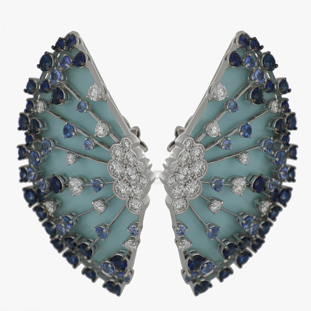 LUCCIOLA LIGHT BLUE SAPPHIRES BIG EARRINGS