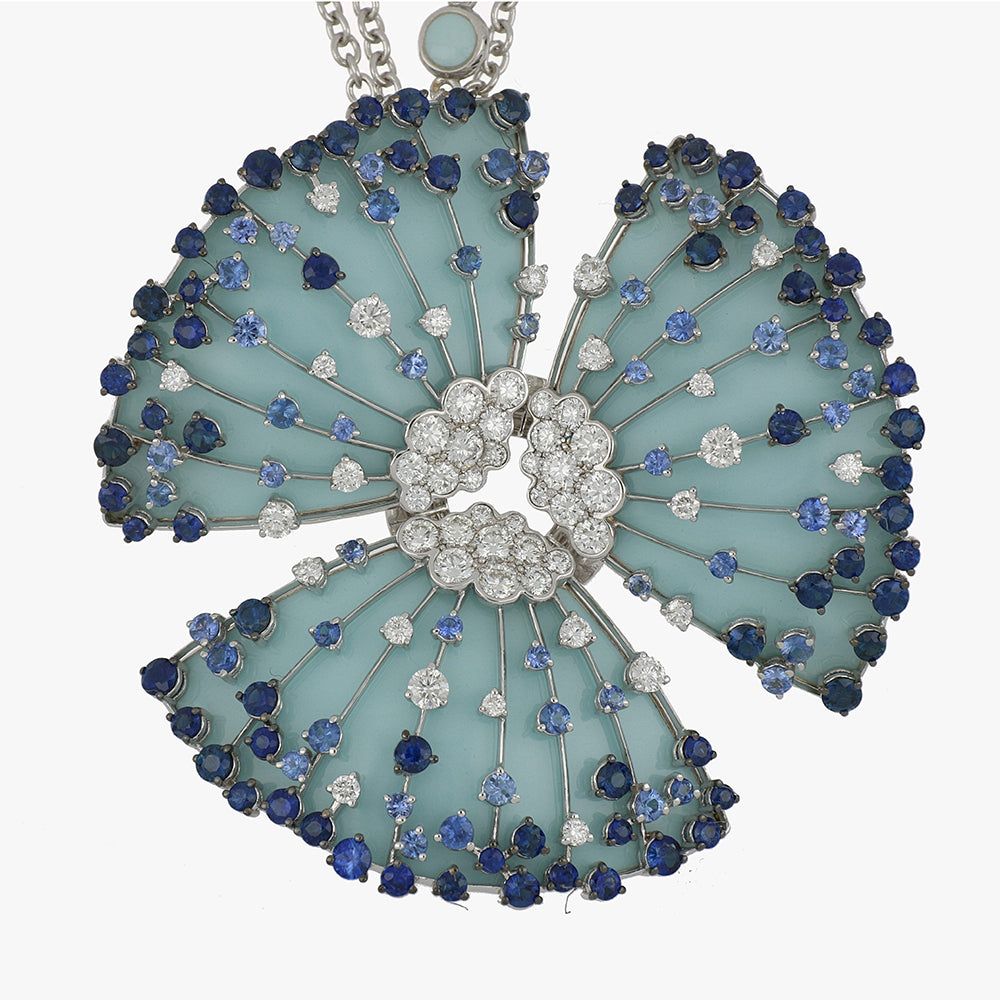 LUCCIOLA LIGHT BLUE SAPPHIRES BIG PENDANT