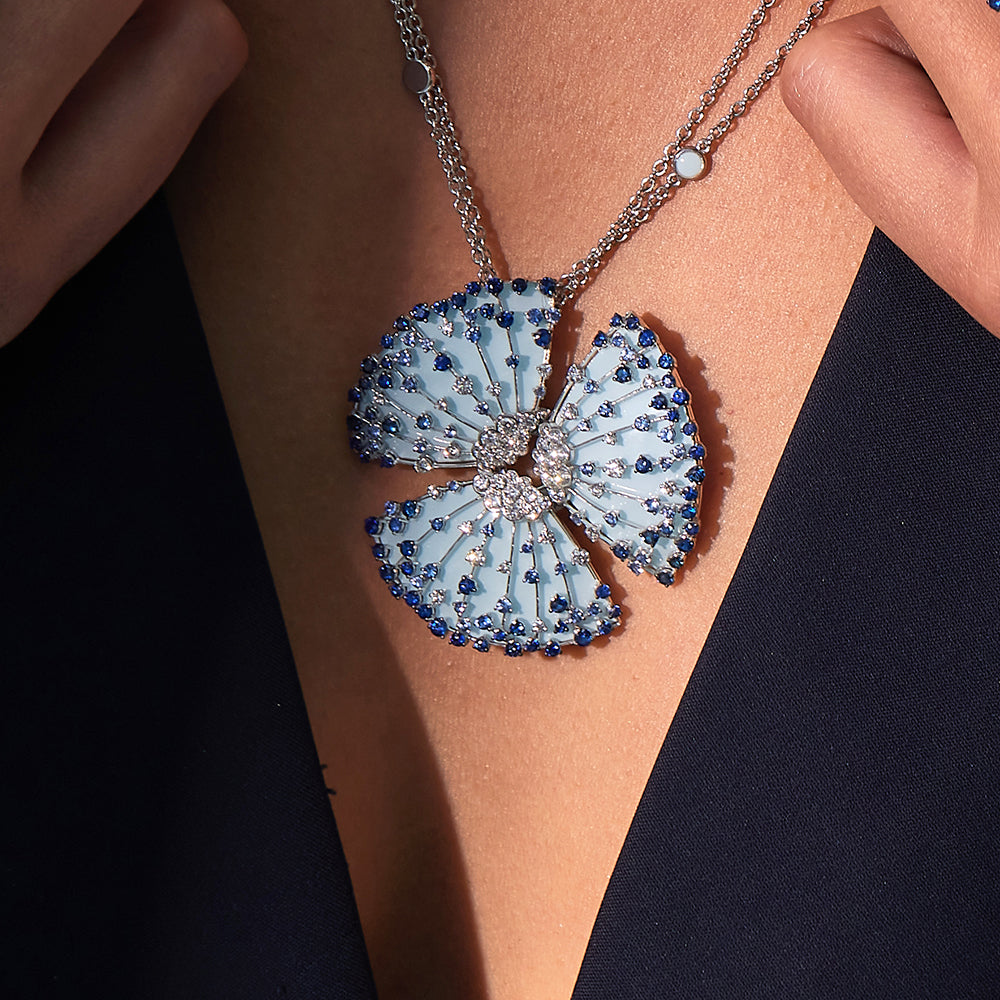 LUCCIOLA LIGHT BLUE SAPPHIRES BIG PENDANT