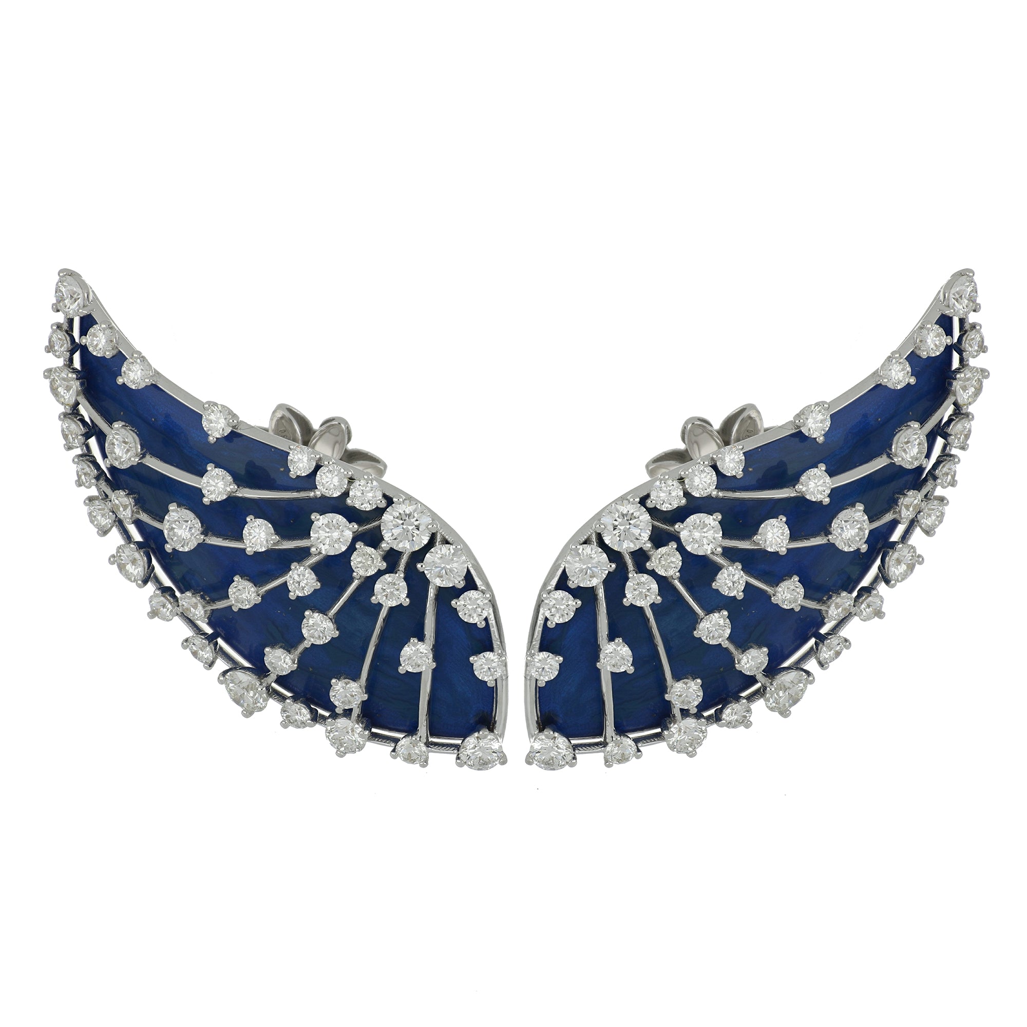 LUCCIOLA BLUE ENAMEL EARRINGS